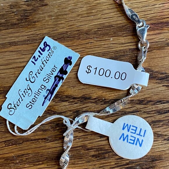 30” Sterling Silver 925 Necklace - Twisted Design (Milor Italy, 12.16g) Jewelry - Picture 6 of 6